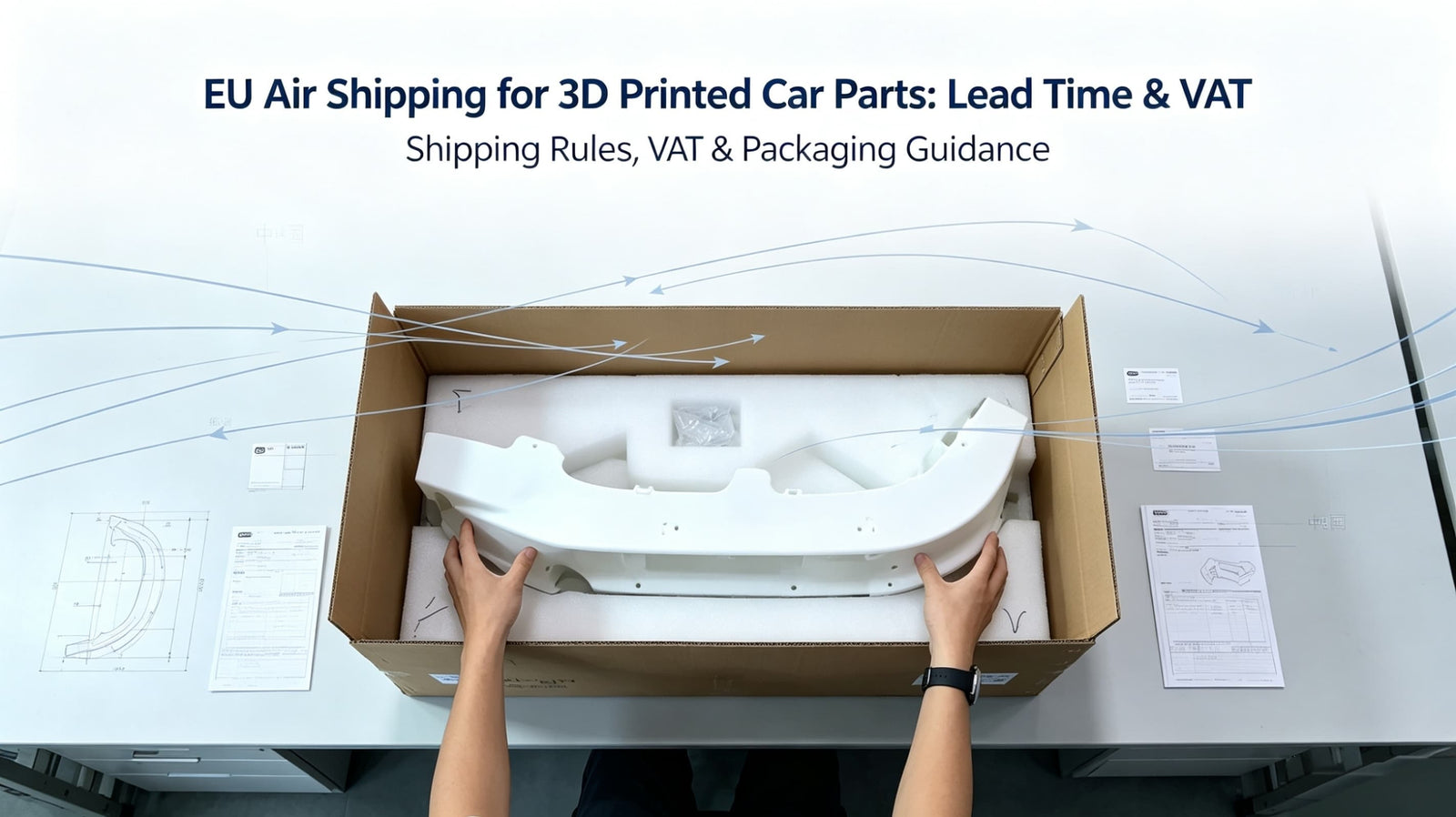 EU Air Shipping for 3D Printed Car Parts: Lead Time & VAT